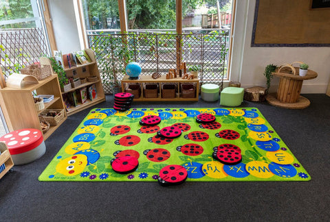 Back to Nature™ Chloe Caterpillar Numeracy & Literacy 3x2m Carpet-Educational Carpet, Kit For Kids, Mats & Rugs, Rectangular, Rugs, Wellbeing Furniture, World & Nature-Learning SPACE