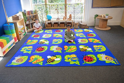 Back to Nature™ Square Bug 3x3m Carpet-Dropship,Kit For Kids,Mats & Rugs,Nature Sensory Room,Placement Carpets,Rugs,Square,Wellbeing Furniture,World & Nature-Learning SPACE