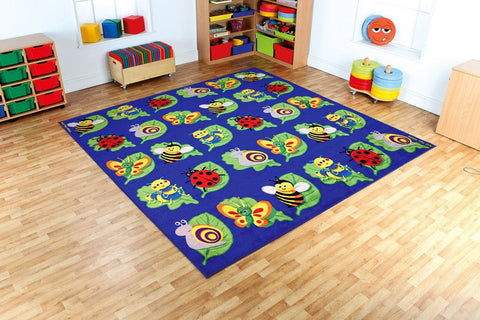 Back to Nature™ Square Bug 3x3m Carpet-Dropship,Kit For Kids,Mats & Rugs,Nature Sensory Room,Placement Carpets,Rugs,Square,Wellbeing Furniture,World & Nature-Learning SPACE