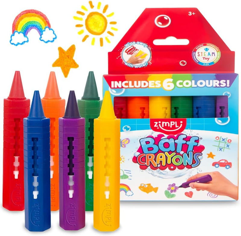 Baff Crayons 6 Pack, Learning SPACE
