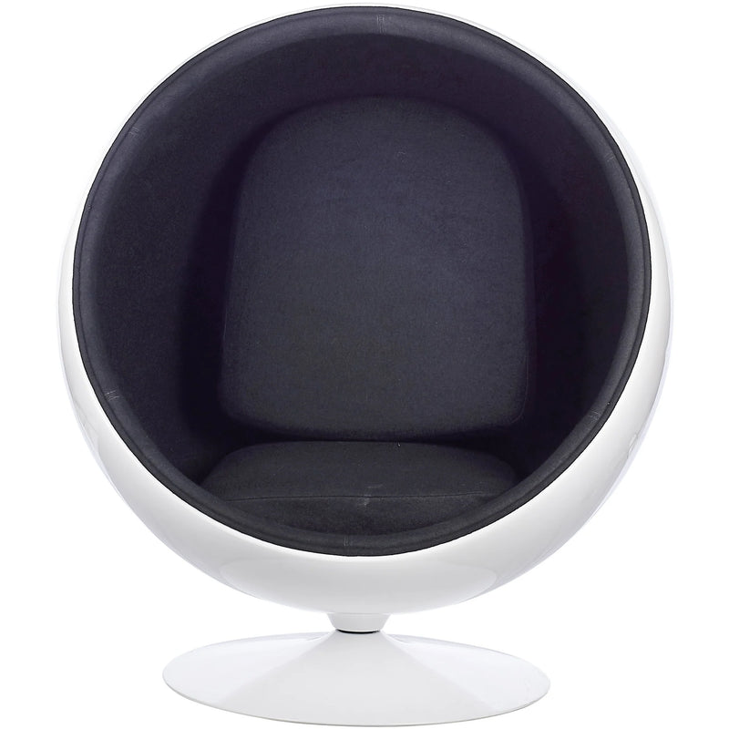 Ball Globe Chair with Cashmere-Blend Upholstery
