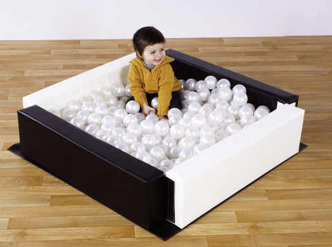 Ball Pit for Toddlers-AllSensory,Baby Sensory Toys,Ball Pits,Down Syndrome,Gifts For 1 Year Olds,Gifts For 2-3 Years Old,Matrix Group,Movement Breaks,Playmats & Baby Gyms,Soft Play Sets-Black white-PRTT149BW-Learning SPACE