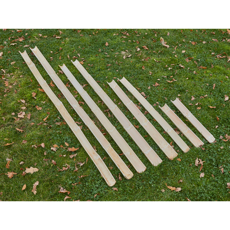 Bamboo Chute Lengths (8Pk)-Cosy Direct, Forest School & Outdoor Garden Equipment, Outdoor Play, Outdoor Sand & Water Play, Sand & Water, Water & Sand Toys-Learning SPACE