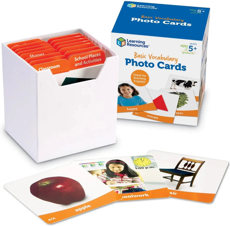 Basic Vocabulary Photo Cards - Flashcards, Learning SPACE