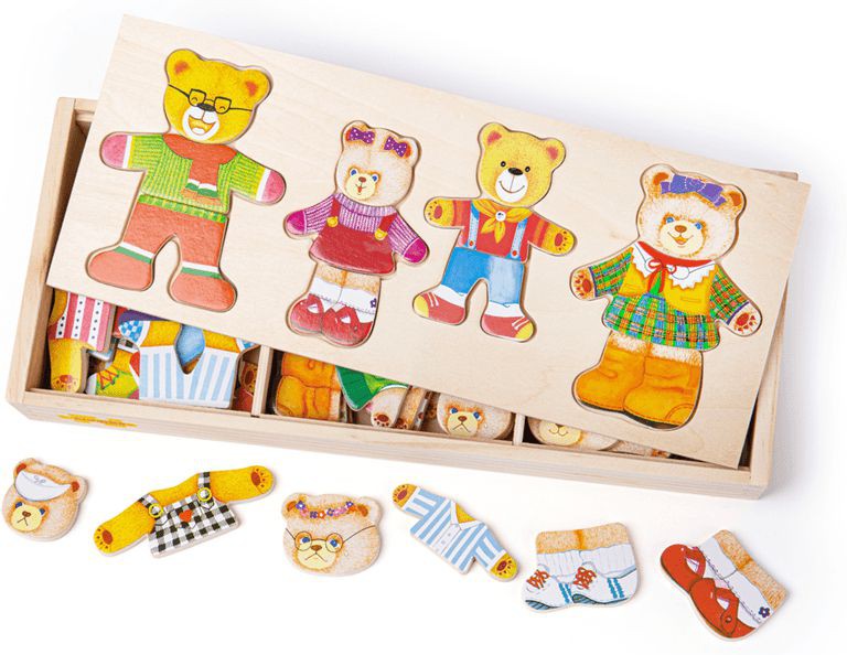 Bear Family - Wooden Dress Up Set, Learning SPACE