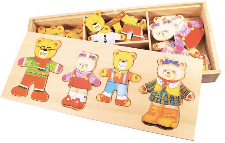 Bear Family - Wooden Dress Up Set, Learning SPACE