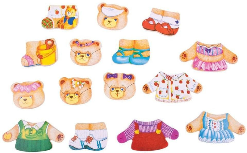 Bear Family - Wooden Dress Up Set, Learning SPACE