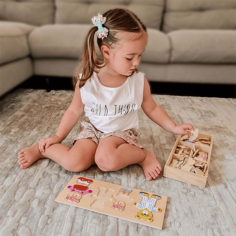 Bear Family - Wooden Dress Up Set, Learning SPACE