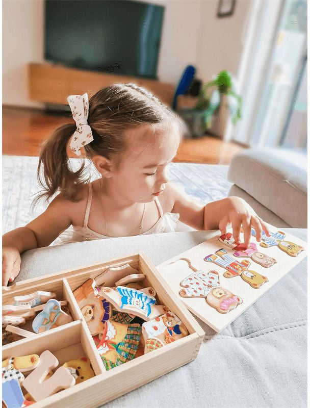 Bear Family - Wooden Dress Up Set, Learning SPACE