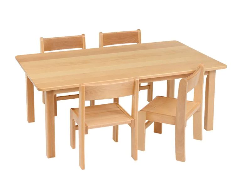 Beech Rectangular Table-Beechwood,Cosy Direct,Rectangular,Table-Learning SPACE