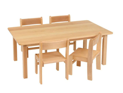 Beech Rectangular Table-Beechwood,Cosy Direct,Rectangular,Table-Learning SPACE