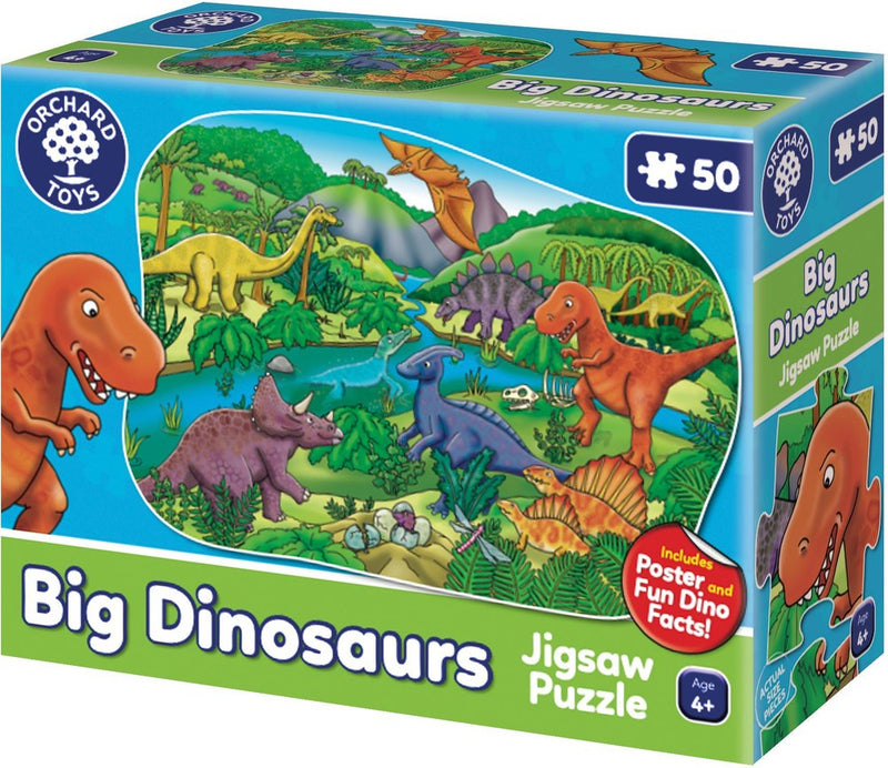 Big Dinosaur Jigsaw Puzzle 50 Pieces, Learning SPACE