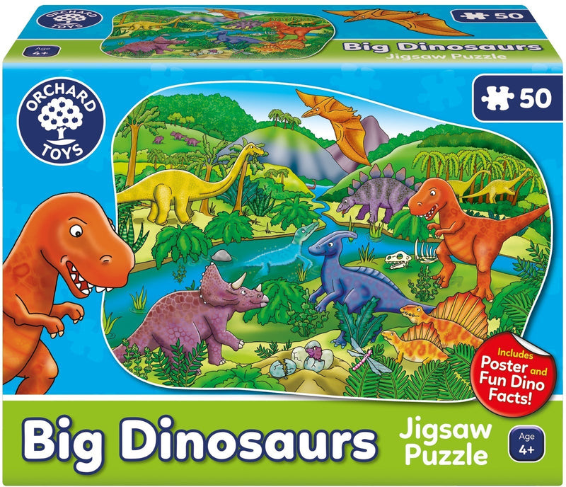 Big Dinosaur Jigsaw Puzzle 50 Pieces, Learning SPACE