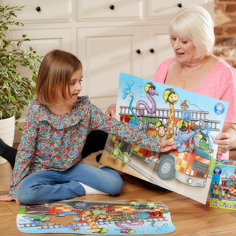 Big Fire Engine Jigsaw Puzzle, Learning SPACE