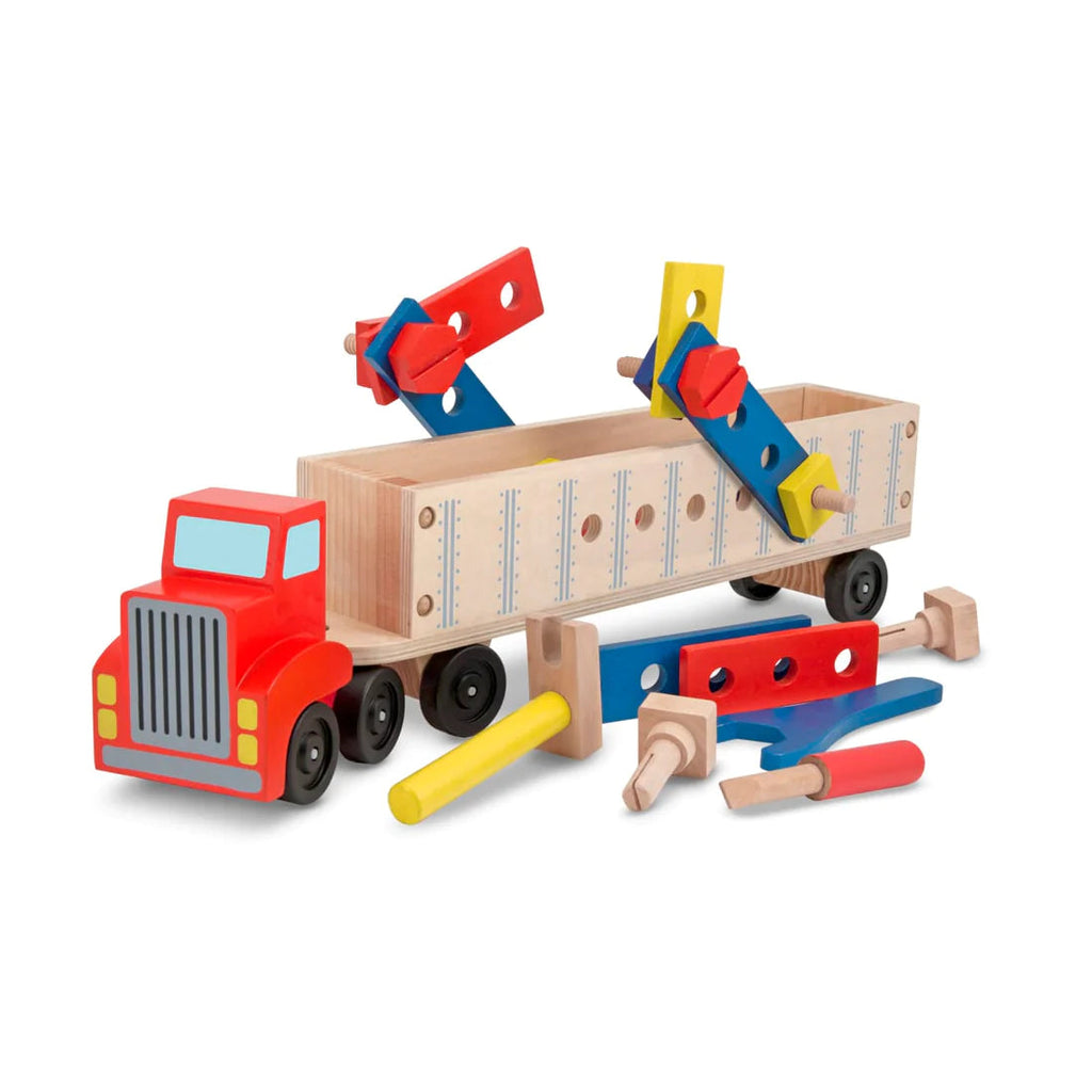 Big Rig Building Truck Wooden Play Set-Additional Need,Cars & Transport,Engineering & Construction,Farms & Construction,Fine Motor Skills,Helps With,Imaginative Play,Maths,Primary Maths,S.T.E.M,Shape & Space & Measure,Stacking Toys & Sorting Toys,Strength & Co-Ordination-Learning SPACE