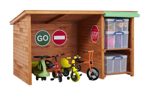 Bike Shed With Storage-Cosy Direct, Sheds, Wellbeing Furniture-Learning SPACE