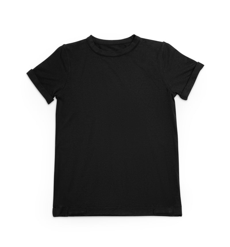 Kids Black Fidget T-Shirt: Sensory Clothing with Built-in Popits, Black 3-5 Learning SPACE