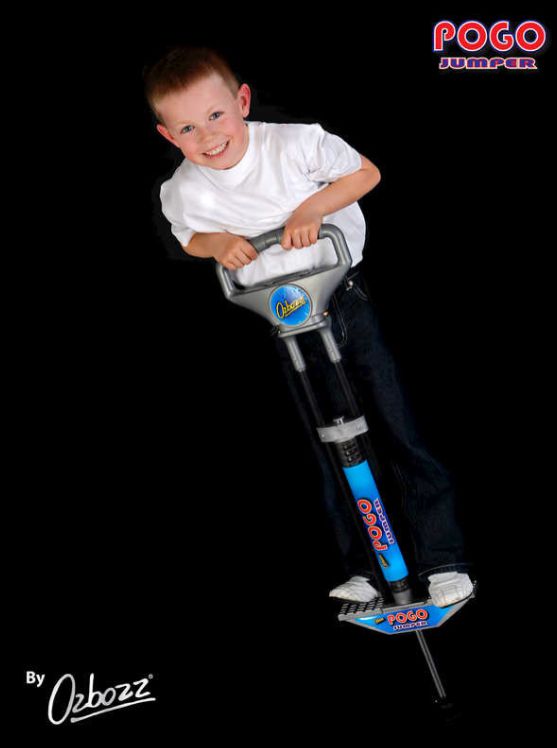 Black and Silver Pogo Stick 89cm - Chunky & Easy to use, Learning SPACE