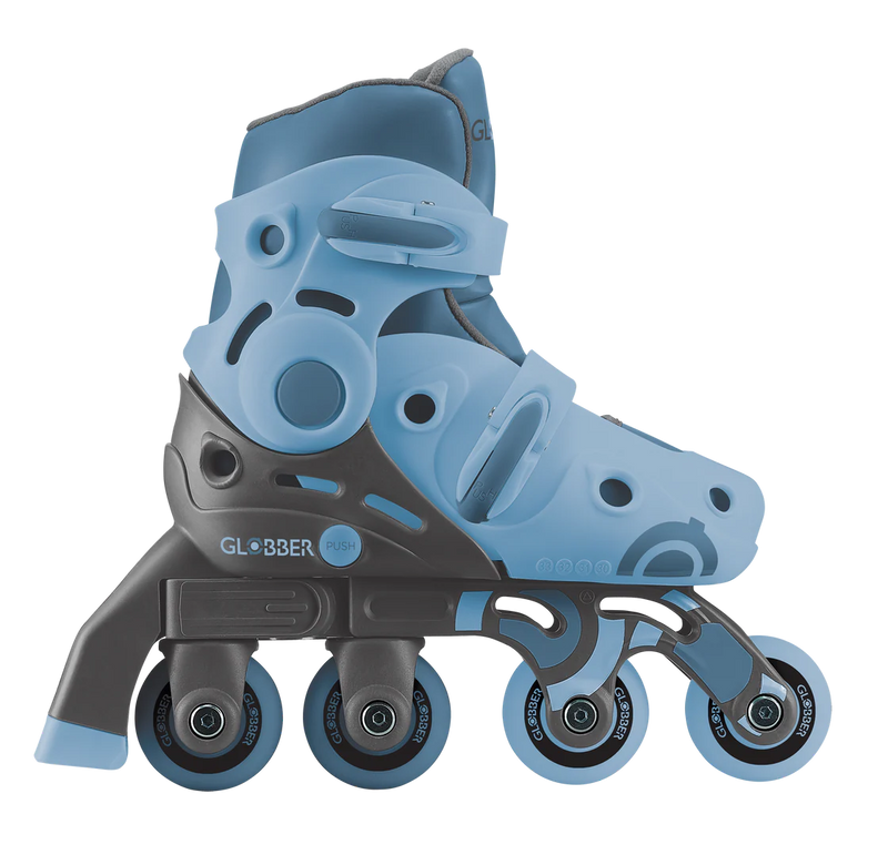 Blue Globber Learning Roller Skates 2 in 1 (Size EU 30-33), Learning SPACE