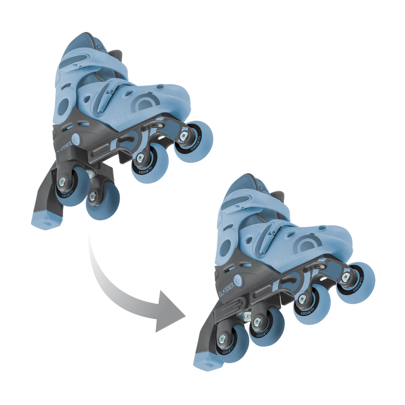 Blue Globber Learning Roller Skates 2 in 1 (Size EU 30-33), Learning SPACE
