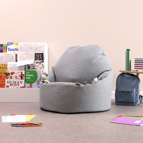 Blue Sensory Touch Tags Chair Bean Bag-Bean Bags,Bean Bags & Cushions,Dropship,Eden Learning Spaces,Nurture Room,Sensory Room Furniture,Stock,Wellbeing Furniture-Learning SPACE