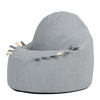 Blue Sensory Touch Tags Chair Bean Bag-Bean Bags,Bean Bags & Cushions,Dropship,Eden Learning Spaces,Nurture Room,Sensory Room Furniture,Stock,Wellbeing Furniture-Grey Woven-ED1TAGDAROW022-Learning SPACE