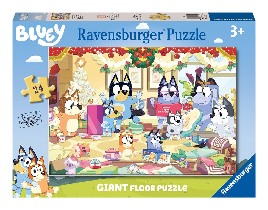 Bluey Christmas 24 Piece Giant Floor Puzzle, Learning SPACE