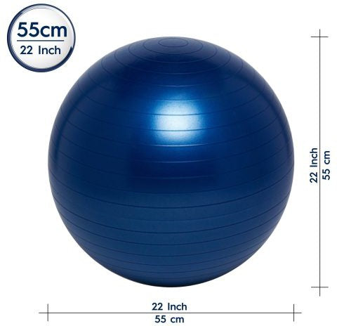 Bouncyband® Balance Ball No-Roll Weighted Seat, 55cm Blue Learning SPACE