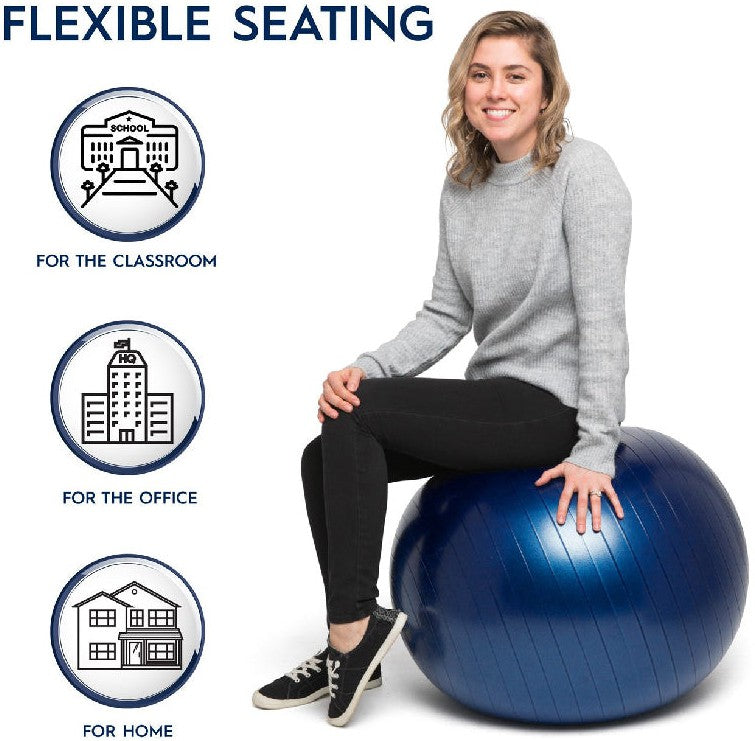 Bouncyband® Balance Ball No-Roll Weighted Seat, Learning SPACE