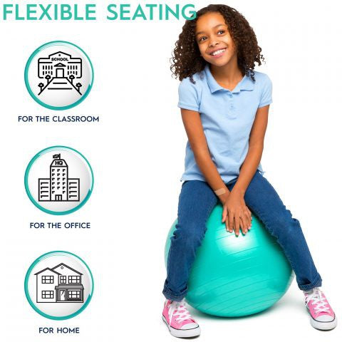 Bouncyband® Balance Ball No-Roll Weighted Seat, Learning SPACE