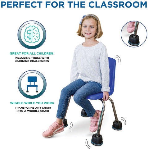 Bouncyband® Wiggle Wobble Chair Feet-ADD/ADHD,Back To School,Bouncyband,Calming & Anxiety,Calming and Relaxation,Dyspraxia,Fidget,Helps With,Movement Breaks,Movement Chairs & Accessories,Neuro Diversity,Playlearn,SCOTEXCEL,Seasons,Seating,Stress Relief,Wellbeing Furniture-Learning SPACE
