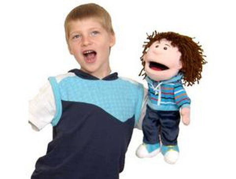 Boy Moving Mouth Hand Puppet-Early Education & Smart Toys-Comfort Toys, communication, Communication Games & Aids, Helps With, Imaginative Play, Neuro Diversity, Primary Literacy, Puppets & Theatres & Story Sets, Role Play, Stock-Learning SPACE