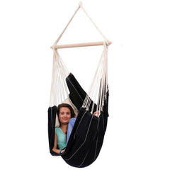 Brasil Black Hammock Chair-Hammock Chair-Black,Cotton,Hammock chair,Hanging Chair,Single-Learning SPACE