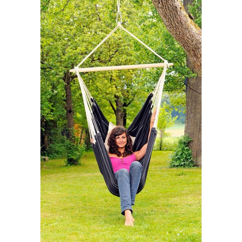 Brasil Black Hammock Chair-Hammock Chair-Black,Cotton,Hammock chair,Hanging Chair,Single-Learning SPACE