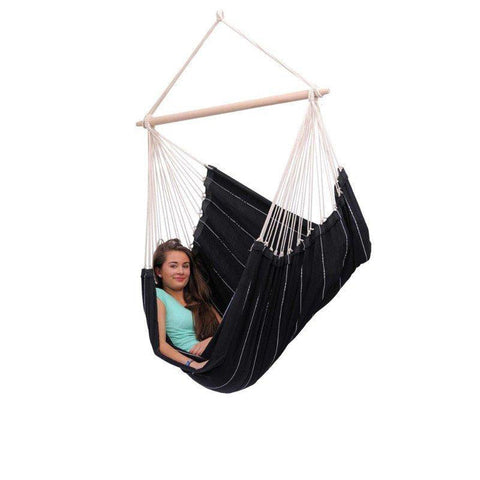 Brasil Black Hammock Chair-Hammock Chair-Black,Cotton,Hammock chair,Hanging Chair,Single-Learning SPACE