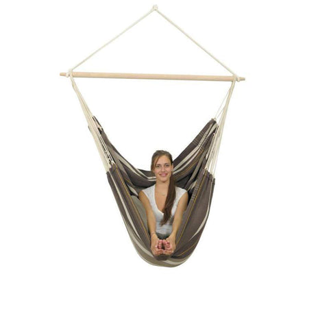 Brasil Gigante Café Hammock Chair-Hammock Chair-Brown,Cotton,Cream,Hammock chair,Hanging Chair,Indoor,XL-Learning SPACE