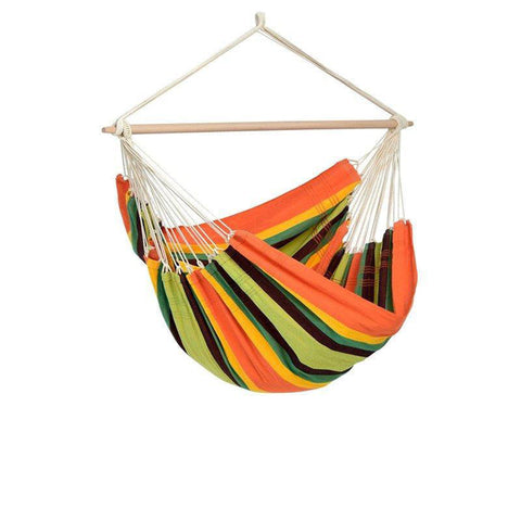 Brasil Gigante Esmeralda Hammock Chair-Hammock Chair-Cotton,Green,Hammock chair,Hanging Chair,Indoor,Orange,XL,Yellow-Learning SPACE