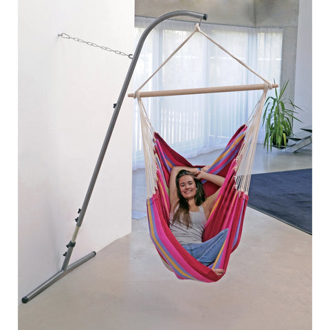 Brasil Grenadine Hammock Chair-Hammock Chair-Cotton,Hammock chair,Hanging Chair,Indoor,Pink,Purple,Red,Single-Learning SPACE