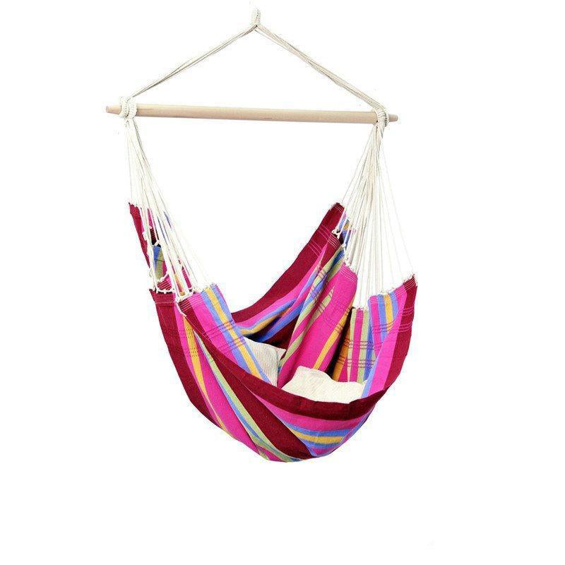 Brasil Grenadine Hammock Chair-Hammock Chair-Cotton,Hammock chair,Hanging Chair,Indoor,Pink,Purple,Red,Single-Learning SPACE