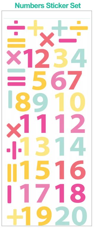 Bright Maths Sticker Set, Learning SPACE