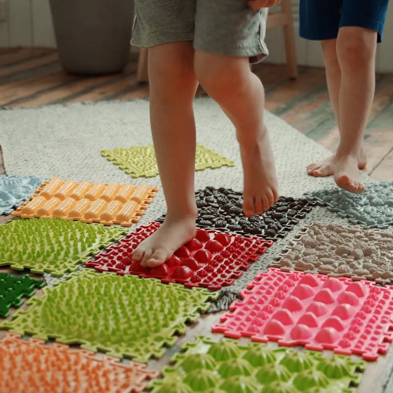 Brightly Coloured Sensory Puzzle Playmats (25cmx25cm) Set of 9, Learning SPACE