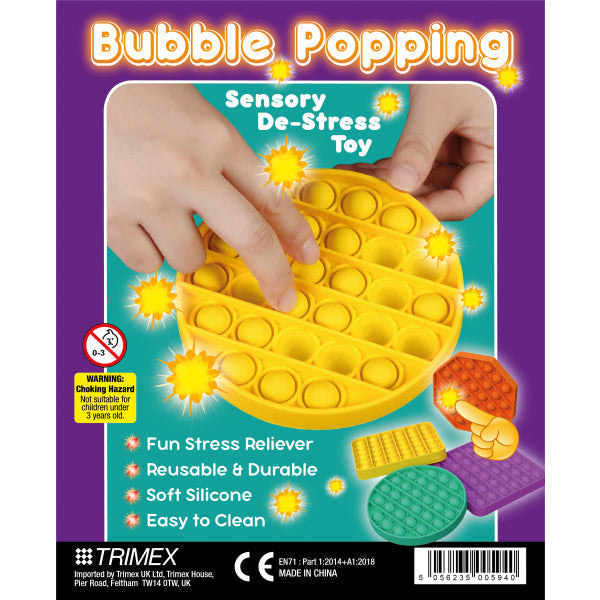Bubble Push Popping Sensory De-stress Toy, Learning SPACE
