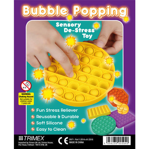 Bubble Push Popping Sensory De-stress Toy, Learning SPACE