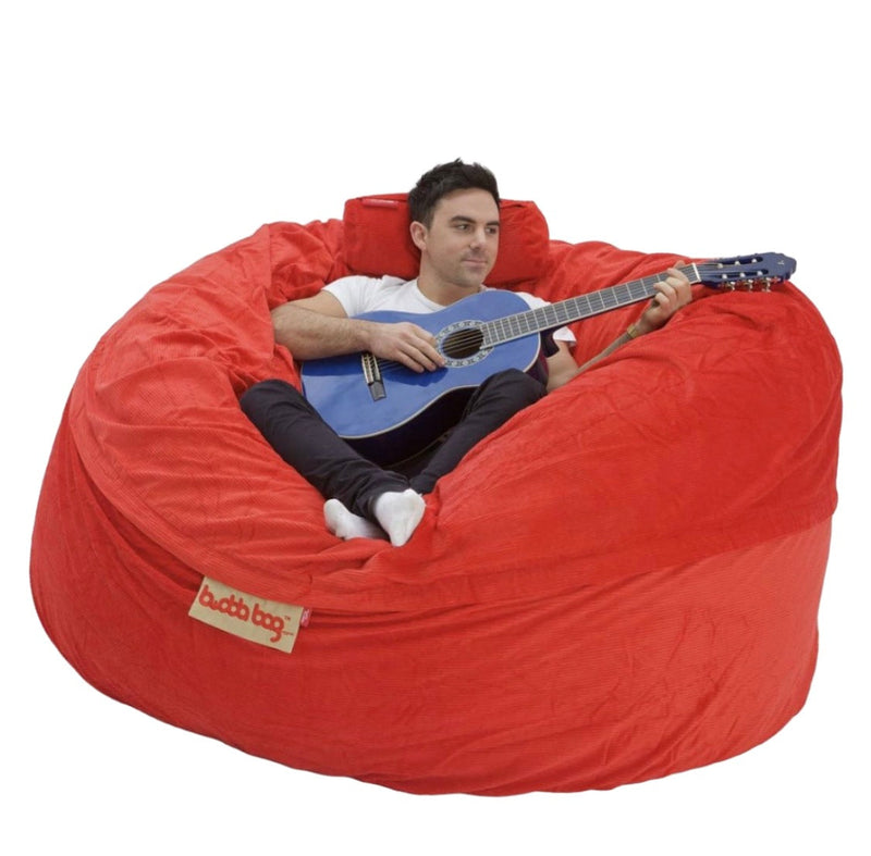 Buddabag Snuggle Memory Foam Bean Bag - Choice of Size, Midi Red Cord Learning SPACE