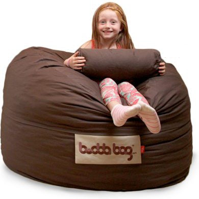 Buddabag Snuggle Memory Foam Bean Bag - Choice of Size, Mini Brown Cord Learning SPACE