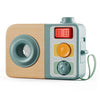 Busy Camera viewed from the reverse, showing its prism eyepiece, roller, dial and wrist strap