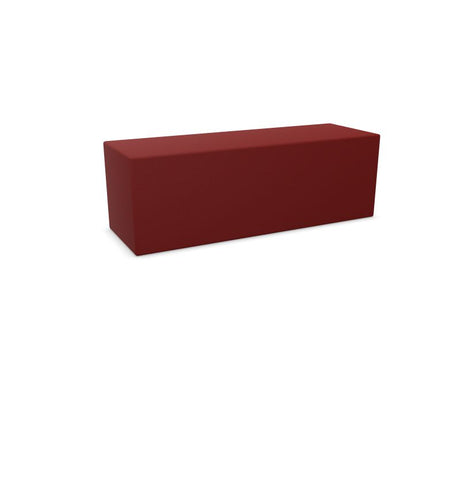 BuzziCube Flat- Sound Absorbent Cube Seat-bespoke, Buzzi Space, Seating-Trio-Hazy Red - TRCS+ 9405-AntiSkid-Learning SPACE