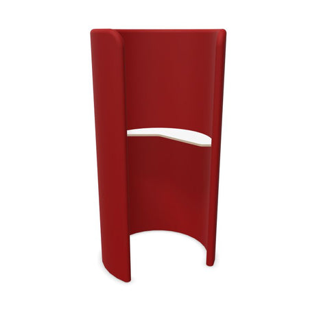 BuzziHug - Sound Reducing Privacy Booth-bespoke, booth, Buzzi Space, Dividers, Library Furniture, Noise Reduction, Wellbeing Furniture-Red - TRCS 4207-White Laminate-Without LED Light-Learning SPACE