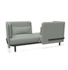 BuzziSpark Sound Reducing Sofa-Armchair, bespoke, booth, Buzzi Space, Full Size Seating, Noise Reduction, Padded Seating, Seating, Sofa, Wellbeing Furniture-Original AG102 - Left open (2 Person)-Low-Hazy Grey - TRCS+ 9107-Learning SPACE