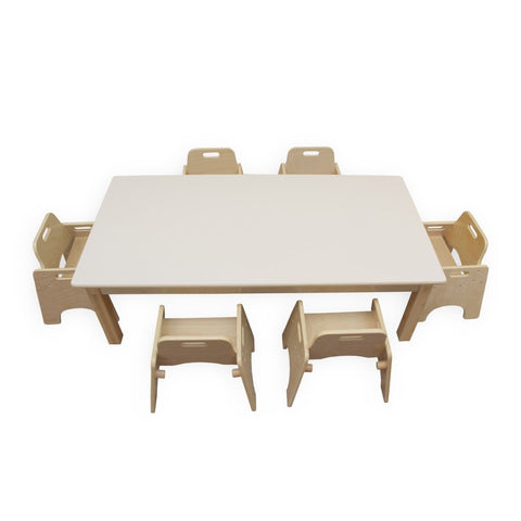 Large Rectangular Birch Table 130cm x 65cm, Learning SPACE